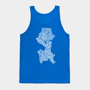 Seattle - Neighborhoods Map Tank Top